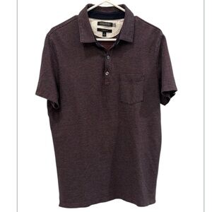 Men’s Banana Republic Large Maroon Purple Polo Short Sleeve Shirt